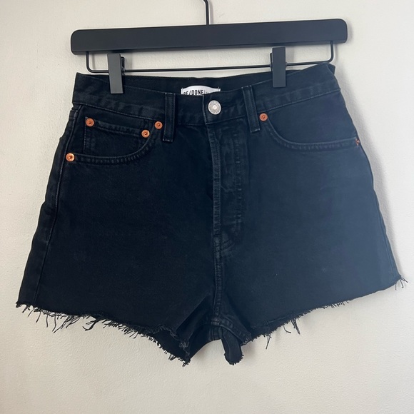 RE/DONE black high waisted shorts, size 25, worn once - Picture 5 of 6